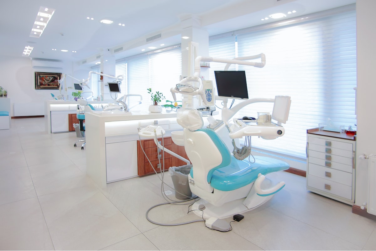 Modern, clean dental clinic interior